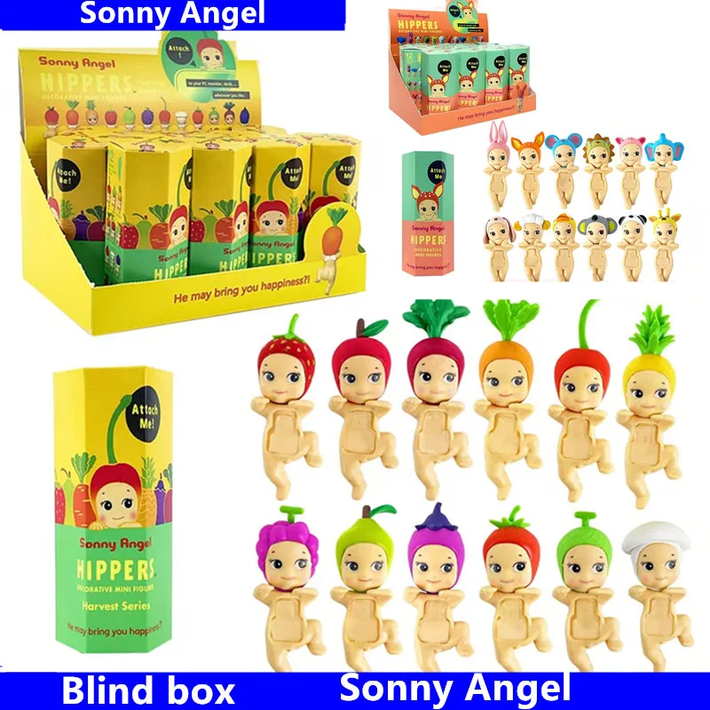 Sonny Angel caja ciega serie cosecha frutas y verduras figuras de Anime adornos muñecas Fans regalo para niños al azar 12 Uds