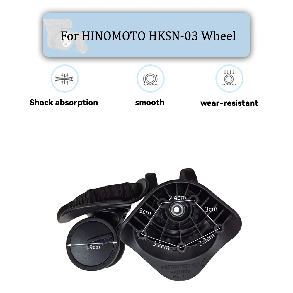 Pour HINOMOTO HKSN-03 Universel Roue Remplacement Valise Silencieux Lisse questionShock Absorbant Rotation Accessoires Roues