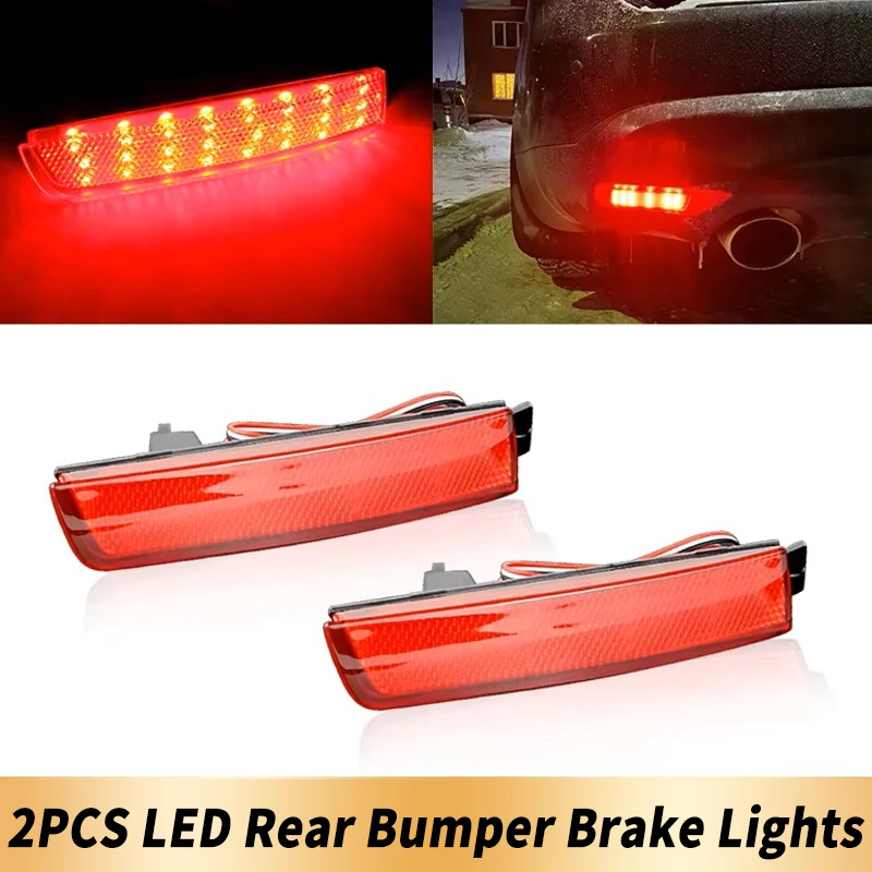 

2PCS Red LED Rear Bumper Warning Brake Lights Canbus For Nissan Juke 11-14 Murano 09-14 Quest 11-17 Sentra 13-14 Car Accessories