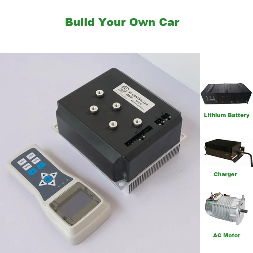 Ac Induction Motor Ev Car Conversion Kit 72v 7.5kw Speed Controller 3 Phase