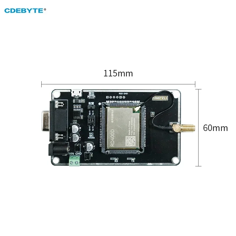 Data Transmission Radio Module Test Board Kit 410-470MHz RS232 CDEBYTE RD400D-TB 30dBm 5.6KM Easy to Develop With USB Interface