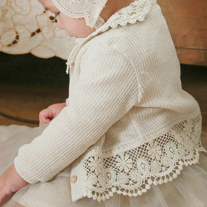 

Korean Style Baby Girl Lace Cardigan Coat Ins 6M to 4Y Clothes Summer Jacket Cute Coats Toddler Cover Up For Sun Protection