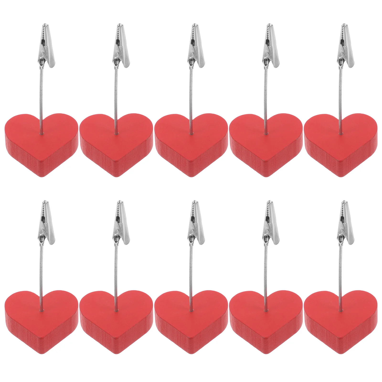 

10pcs Valentine's Day Photo Clips Elegant Memo Holders Wooden Picture St Home Decor Desk Accessories Place Card Holder