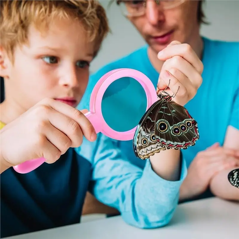 【A56X】Science For Kids Shatterproof Magnifying Glass 12 Pcs Jumbo Magnifiers Handheld For Observation Classroom Autistic