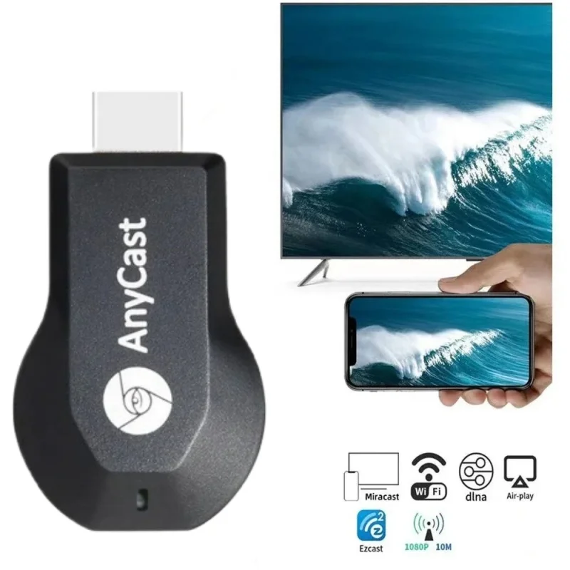 Dongle TV sans fil pour IOS Miracast et Airplay, récepteur compatible HDMI, adaptateur d'écran de partage Anycast DLNA, M2