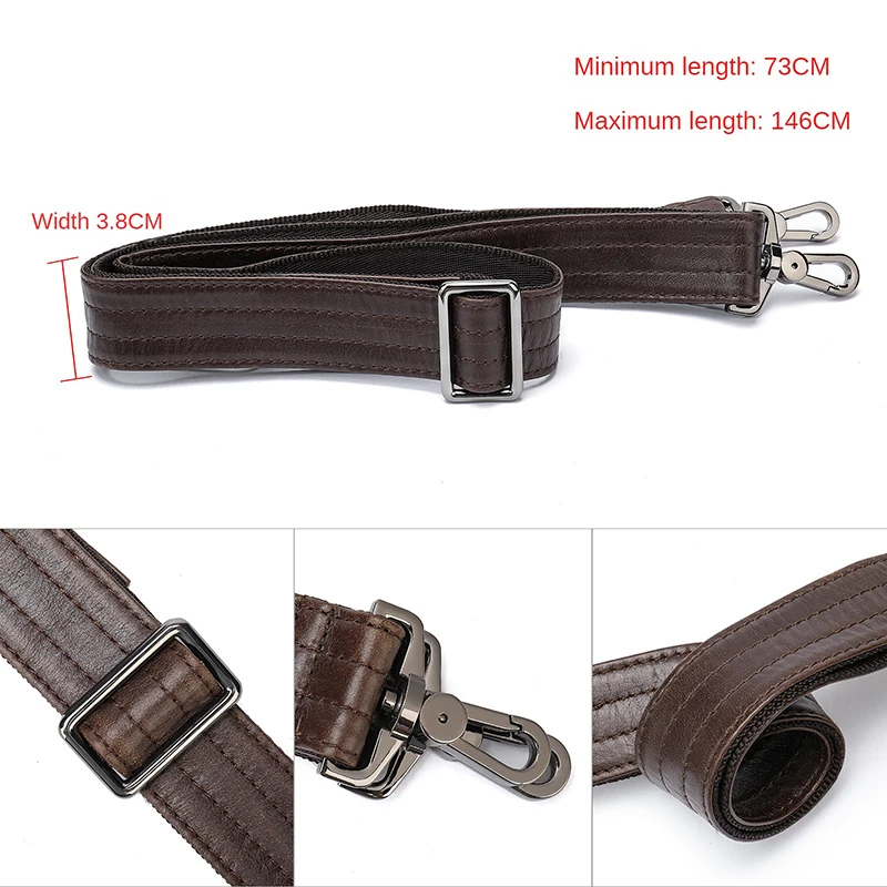 Leather Nylon Shoulder Bag Belt Adjustable Replacement Bag Strap Laptop Crossbody Camera Briefcases Handbag Bag Handles for Bags