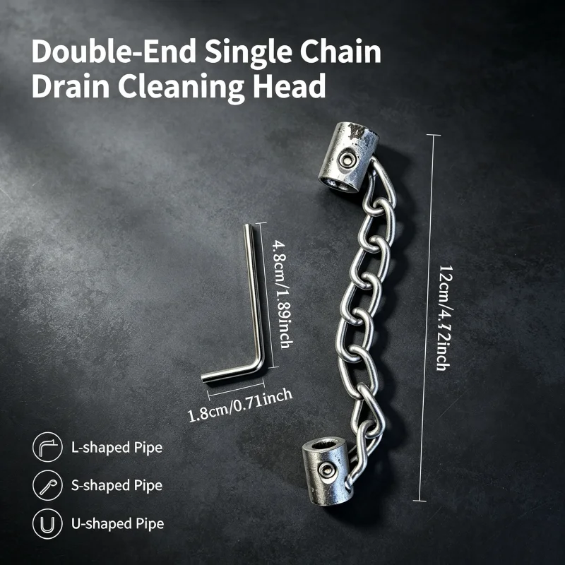 Multifunctional Adjustable Chain Drain Cleaner, Sink Pipe Clog Remover Tool for Toilet, Floor Drain, Plumbing Snake for Home Use - view 6