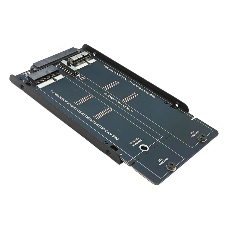 Convertidor M2 SSD a SATA para Macbook 2010 2011 A1369/1370 para Macbook 2012 1425/1398/1466/1465 M.2 SSD adaptador lector bandeja de Metal