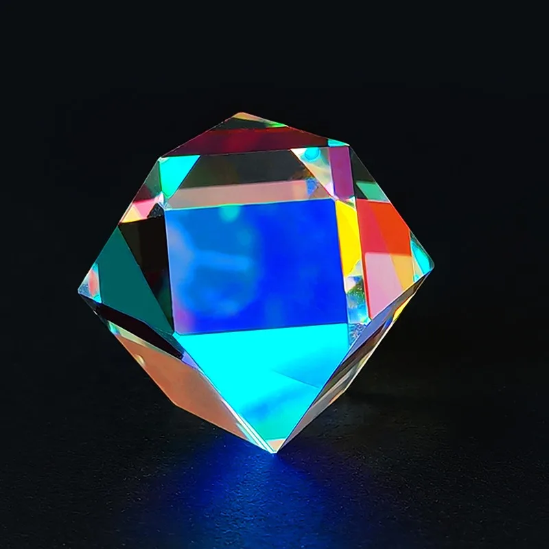 Polyhedron Sun Shop Hand Cube of Light Aurora Pyramid Small House Chromatic Prism Creative Birthday Gift