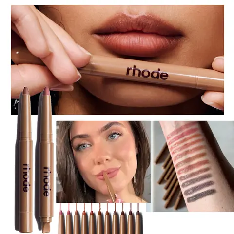 Delineador de Labios con Péptidos Rhode Skin, Lápiz Delineador de Labios de Larga Duración, Tinte Labial, Maquillaje, Lápiz Labial en Polvo, Brillo Labial, Delineador de Labios