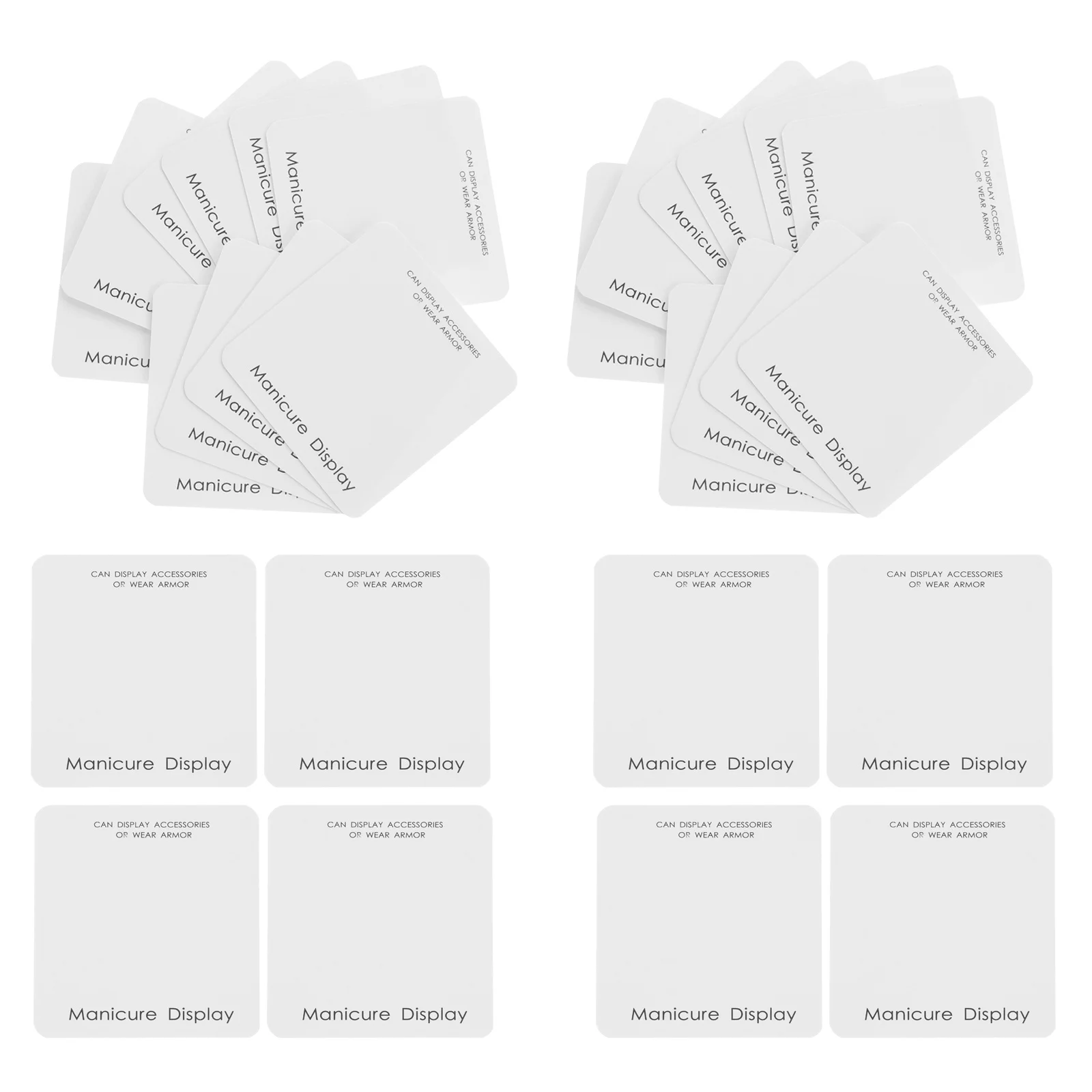 40 قطعة بطاقات تخزين الأظافر للضغط على الأظافر سميكة مانيكير عرض المنظم وهمية مسمار عرض مجلس مانيكير العرض #6