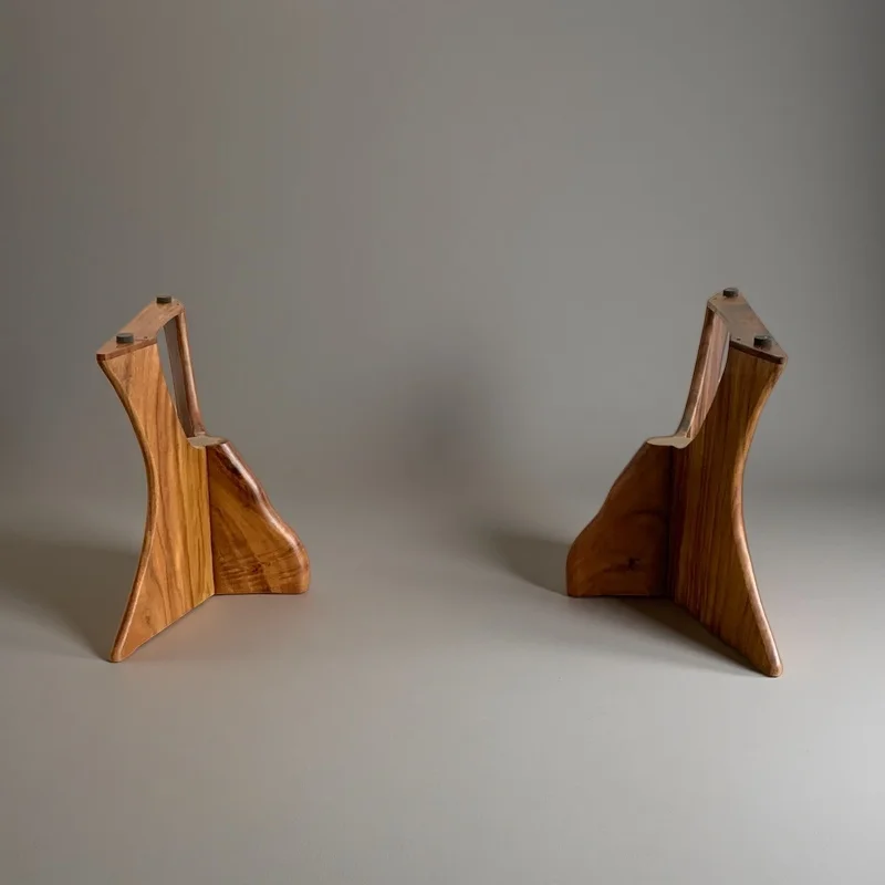 Walnut Butterfly Arch Bracket Large Board Tea Table Legs Solid Wood Home Dining Table Tripod Modern Simple Log Support