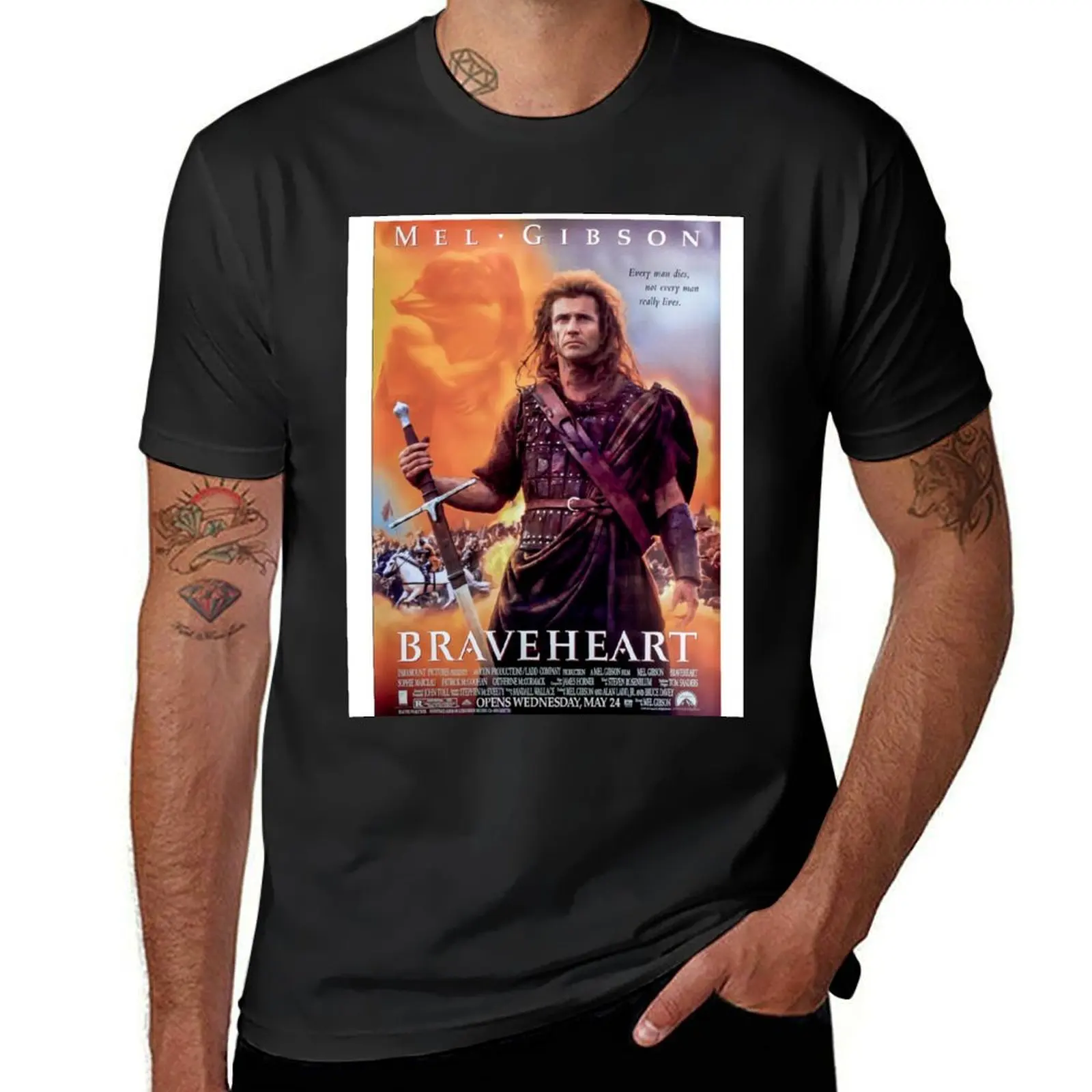 Braveheart Movie poster T-Shirt customs blanks Blouse mens graphic t-shirts pack