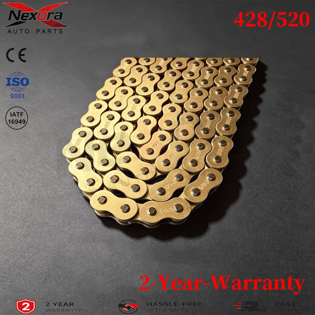 For 428 DID 136 Link 428-108 520 525 530 120 Link CVK O-Ring Oil Seal Motorcycle Chain Set For Dirt Bike Street Bike Touring