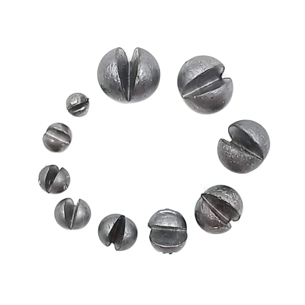 Split Shot Sinkers Fishing Weights Removable Round Fishing Line Weights Clip On Lead Weights Bass Trout Fishing Tackle