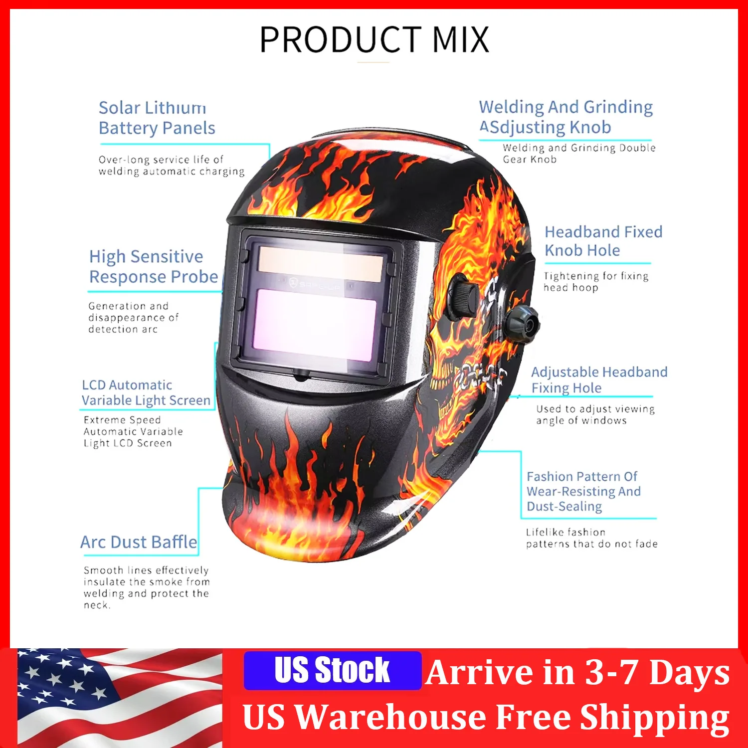 

Автоматическая сварочная маска с солнечной батареей и литий-ионным аккумулятором, профессиональный сварочный шлем с автоматическим затемнением для сварочного аппарата