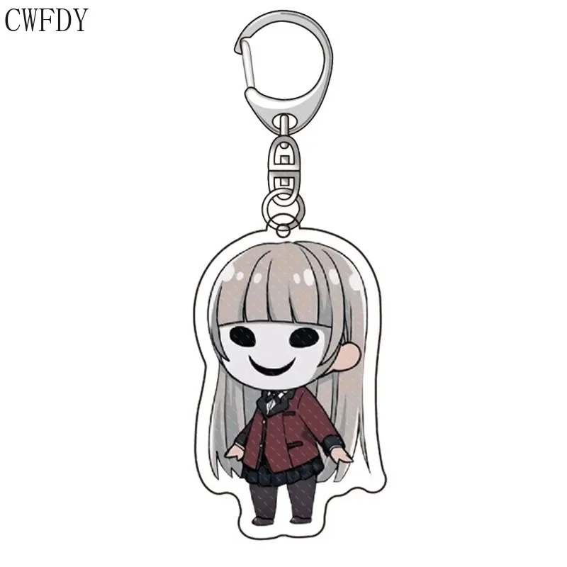 Porte-clés en métal plaqué argent pour enfants, figurines de dessin animé, pendentif acrylique, clé Anime KakeNAFTA, Llaveros, vente en gros, 19 pièces par lot