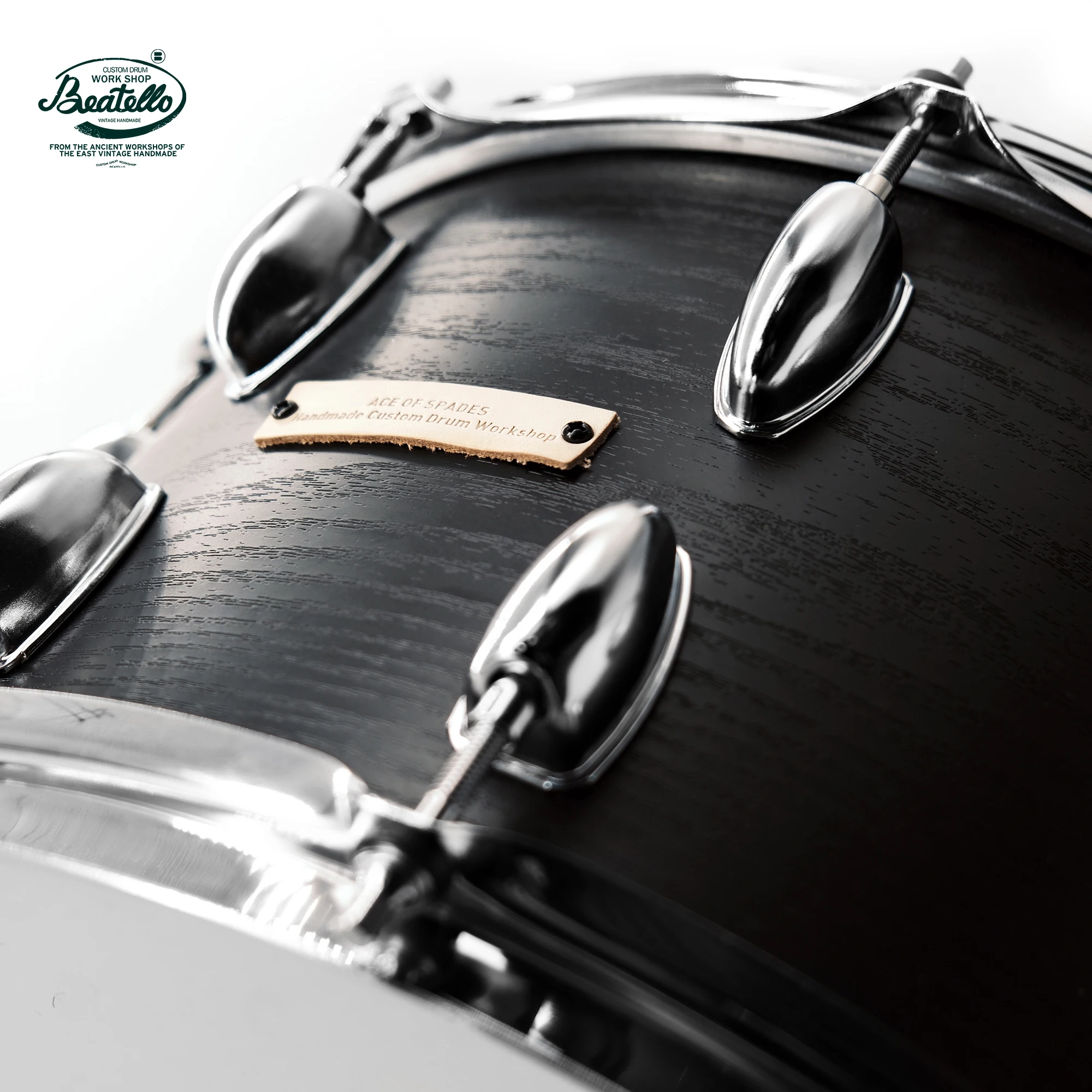 Percussion Instrument Low Frequency Snare Drum 14x8 Black Steel Shell PVC Heads Nylon Sticks For Sale