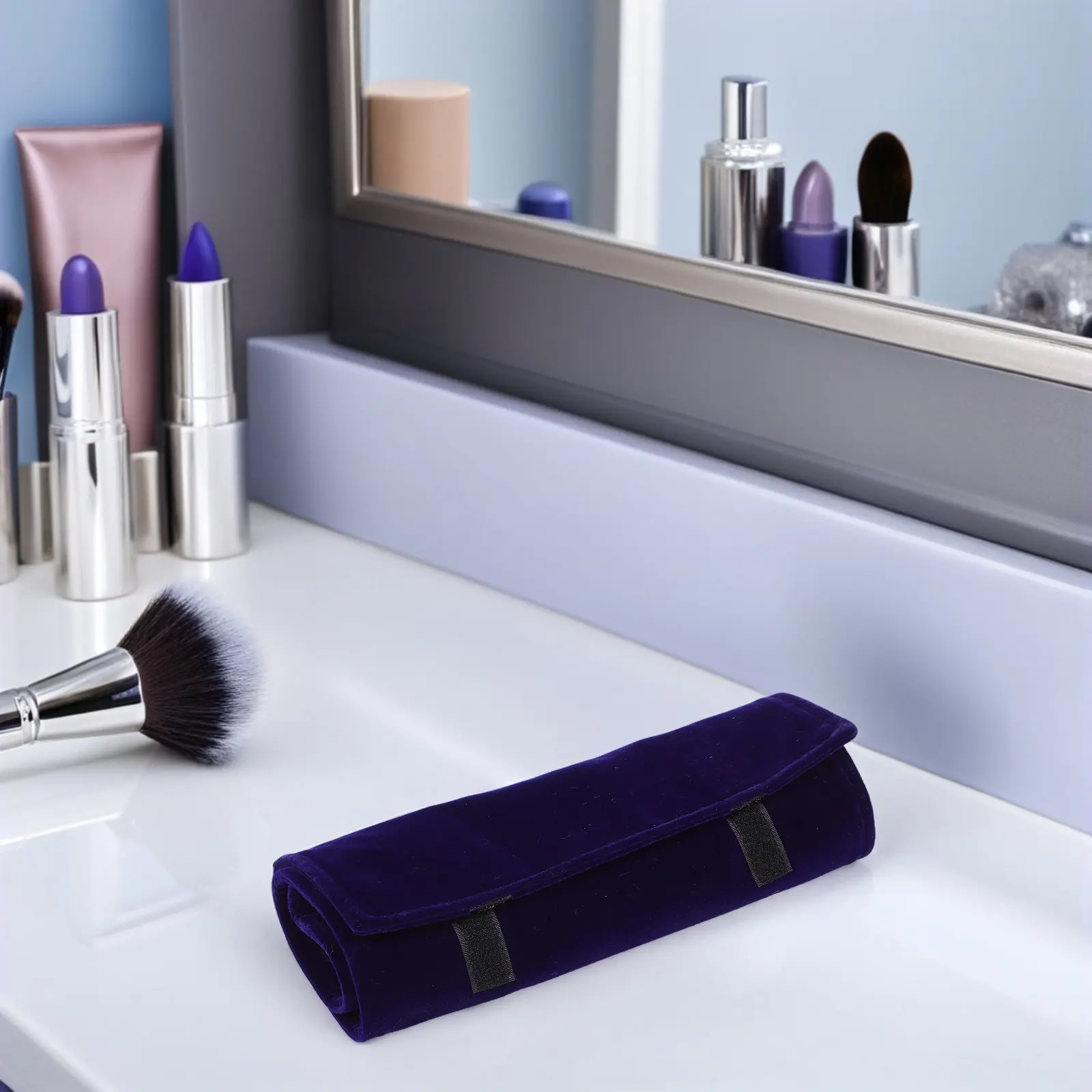 

Compact Jewelry Roll Case Travel Friendly Organizer for Necklace Bracelet Earring Ring Watch Bangle Storage Pouch