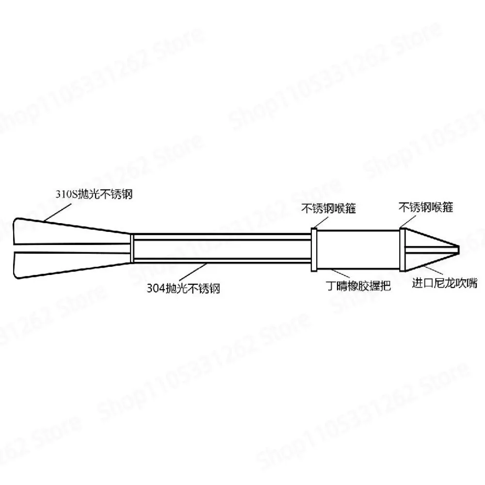 Standard Blowing Tube Blown Glass Hollow Tube Glass Blowing Art Kiln Blowing Tools Glass Working Tools