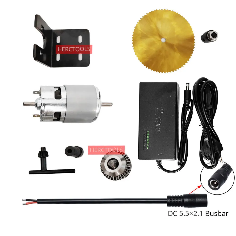 775 Mini Drill Table Saw DIY Multifunctional Electric Drill Electric Mill 80W Double Axis Motor B12 Drill Chuck