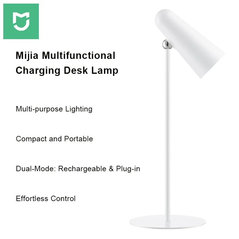 Mijia LED Desk Lamp Multifunctional Reading Clip Lamp Type-c Rechargeable Table 3 In 1 Study Portable Bedside Night Light Gift