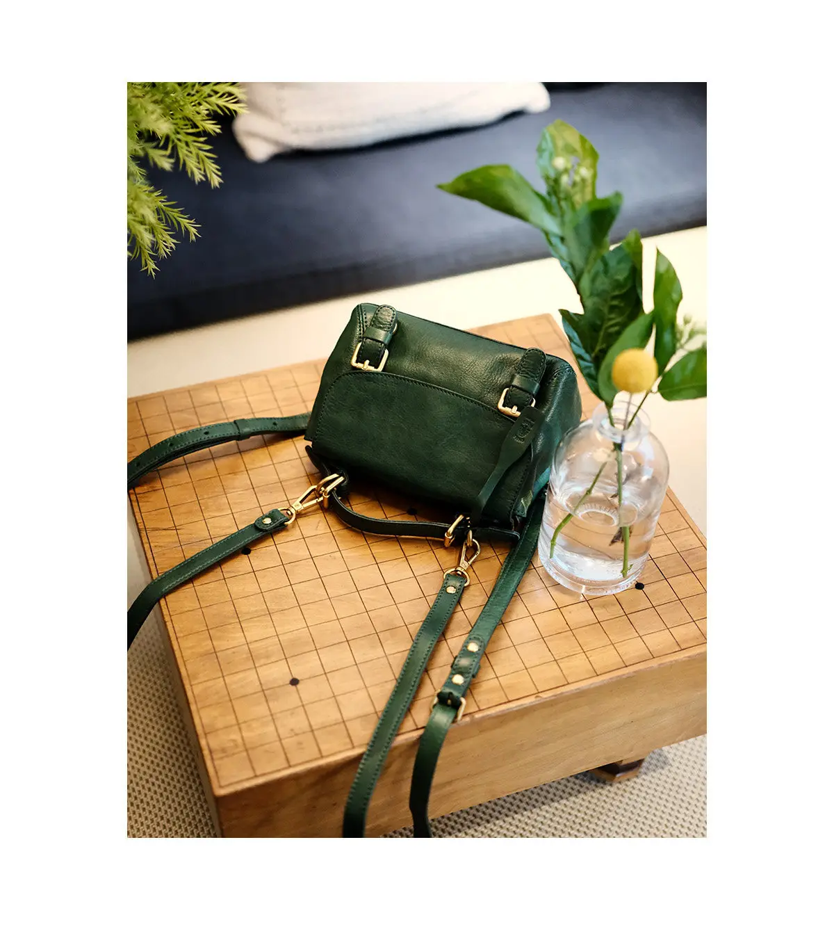 PNDME Mode Vintage handgefertigte Damen-Umhängetasche aus echtem Leder, multifunktionale Outdoor-Reisetasche, Rucksack aus Kuhleder – Detail 7