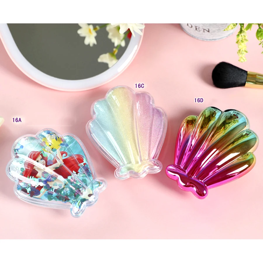 Shiny Shell Hair Brush Magic Mermaid Shell Anti-Static Comb Travel Mini Portable Hairbrush Woman Barber Accessories Styling Tool