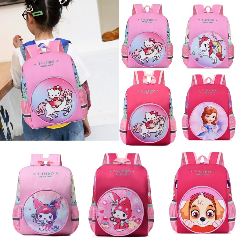 

Cartoon Anime Sanrio ハローキティ Hello Kitty Kuromi Backpack Children Kindergarten schoolbag Travel Portable Bag Children's Day Gift