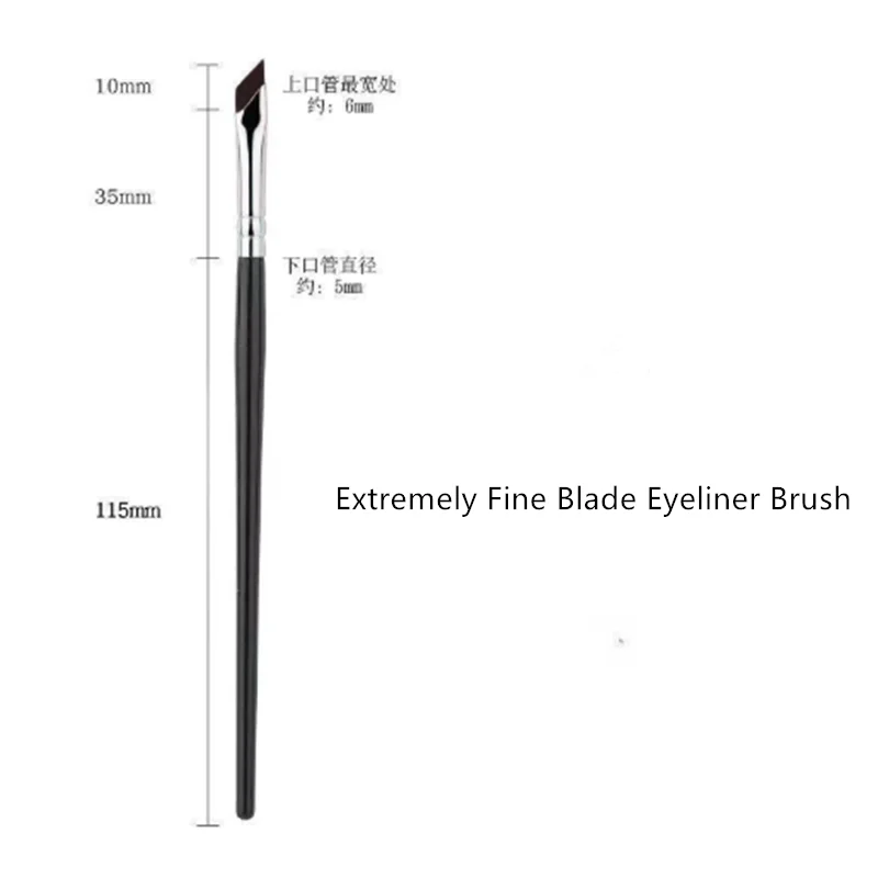 Brosse à sourcils à angle plat incliné, couteau plat, revêtement de paupière à angle incliné, brosse de contour polyvalente