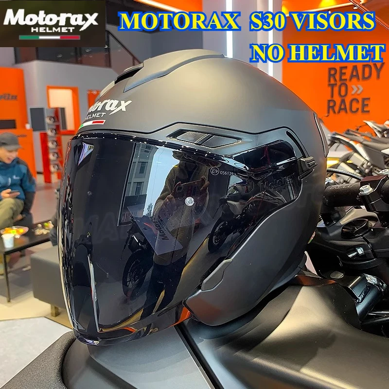 

MOTORAX S30 Motorcycle Half Helmet Visors Accessories Goggles Riding Equipment Silver Plated Black Sheet