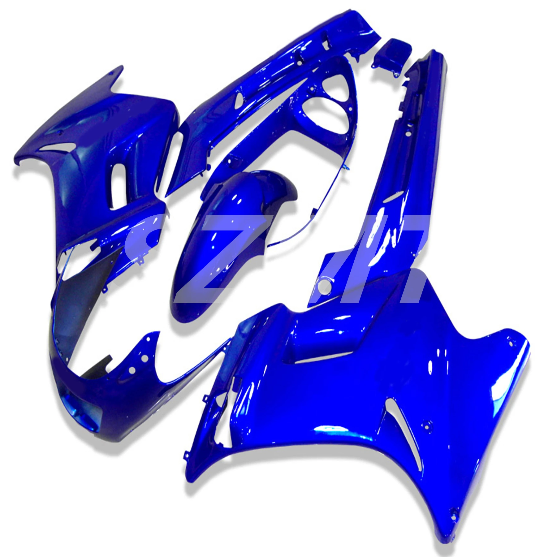 

Glossy Blue Fairing Kit For KAWASAKI NINJA ZZR-250 97 ZZR 250 ZZR250 1997 Frame Green Black Motorcycle Fairings Set