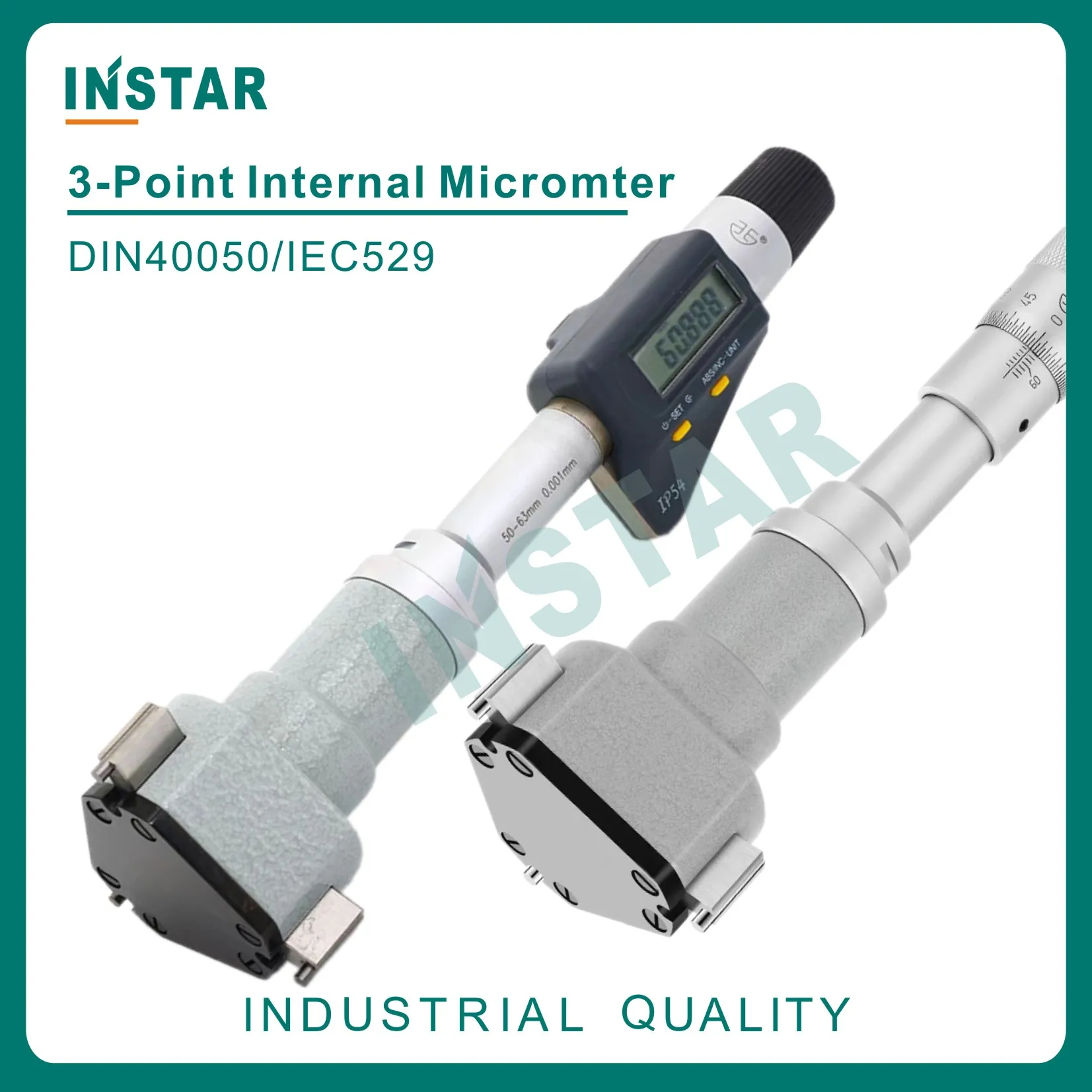 Micrômetros Internos Eletrônicos de Três Pontos Qualidade Industrial Mecânicos 100125 mm x 0.001 mm Ip54 125-150 mm 150-175 mm 0.005 mm