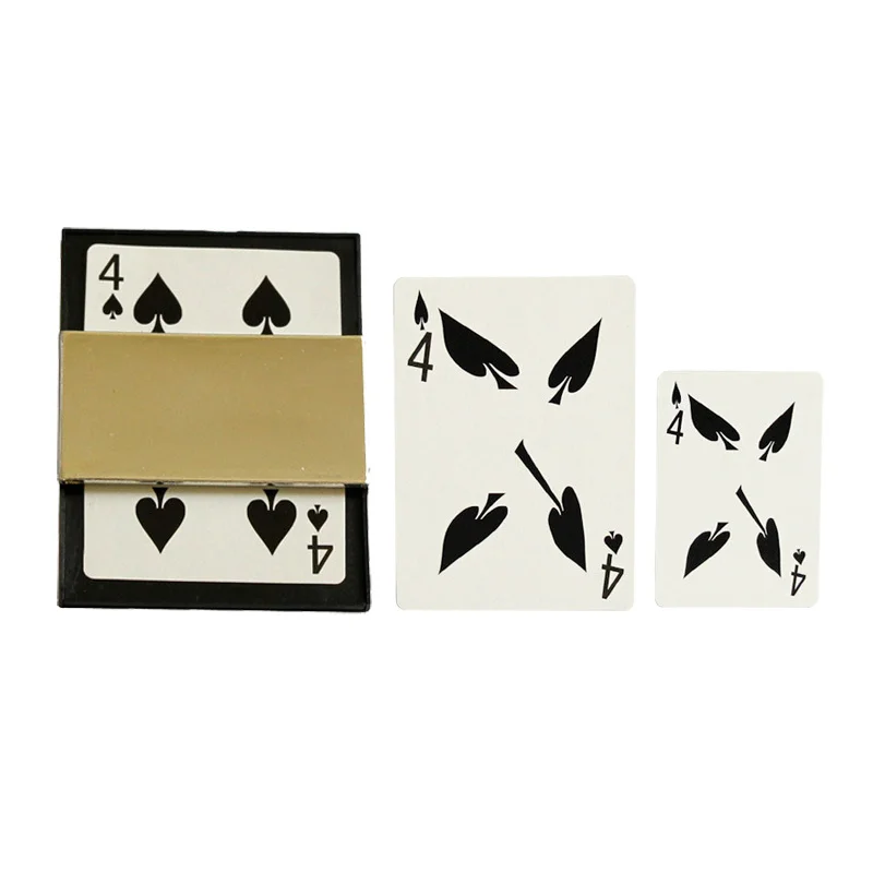 Split Ace of Spades Magic Tricks Card Disappears Card be Smaller Magic Toys Props Close Up Street Illusion Gimmick Mentalism