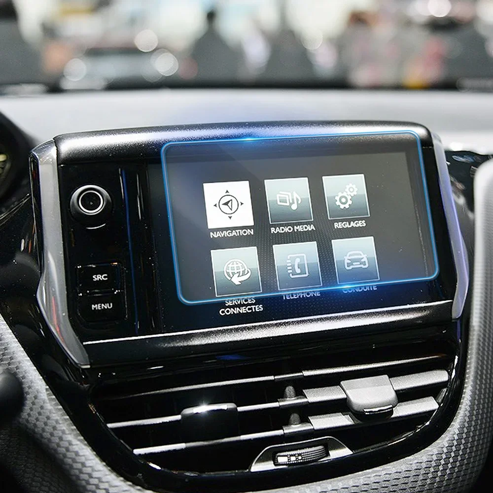 Für Peugeot 301 2017-2018 Auto Multimedia Video GPS Navigation LCD Bildschirm Gehärtetem Glas Schutz Film Anti Scratch Zubehör