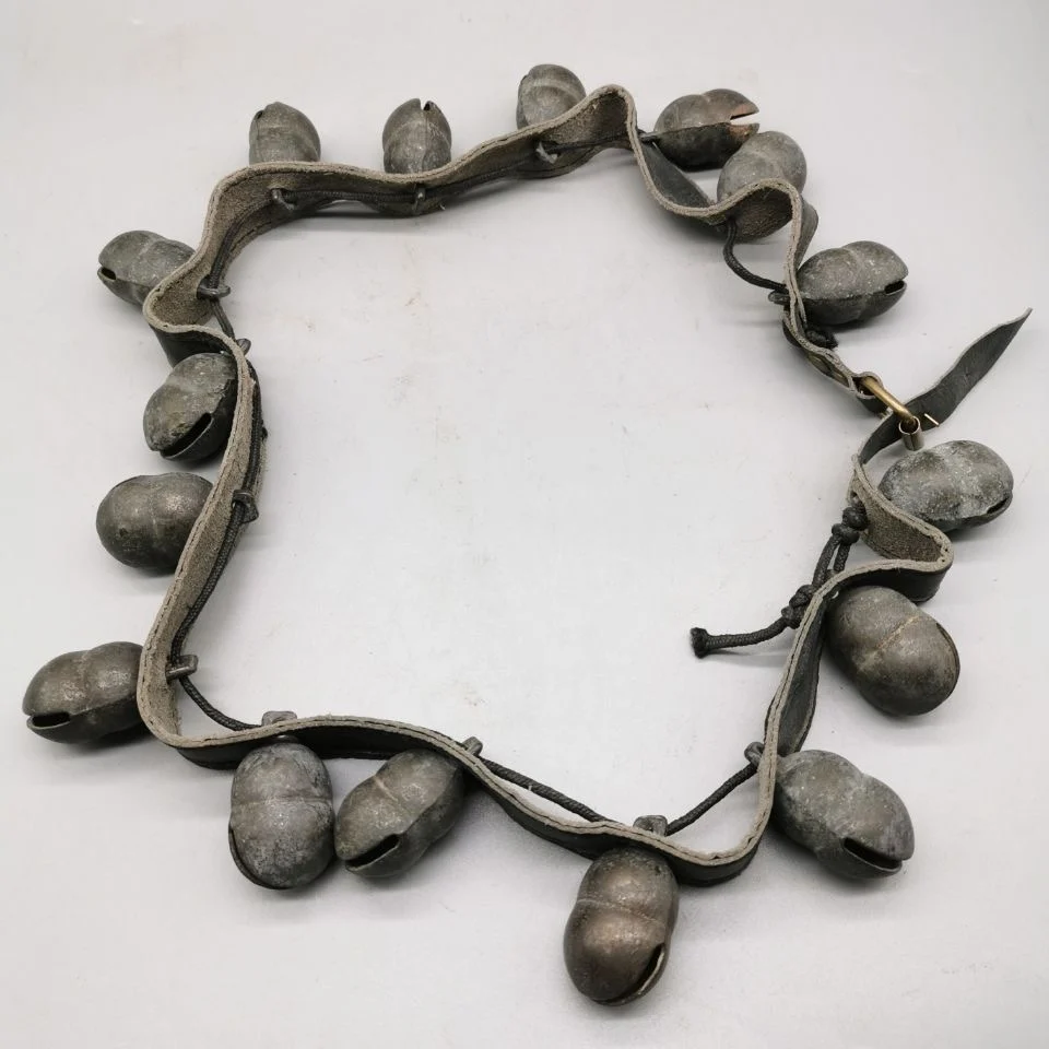 Bronze horse bells are adorned on the necks of mules and horses