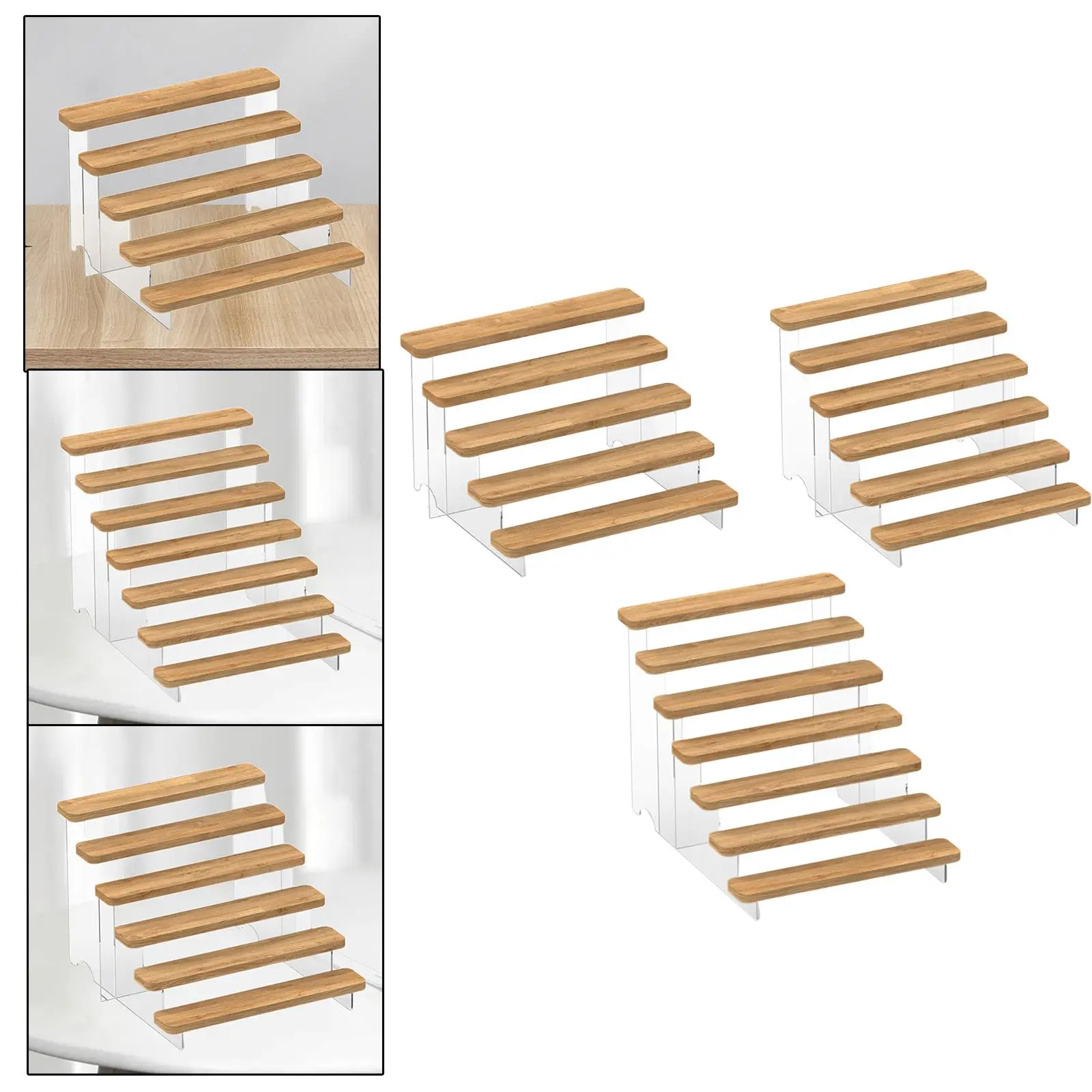 Acrylic Display Riser Clear Acrylic Display Shelf Exhibition Stand Reusable