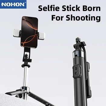 Mobile Phone Holder 31-180CM Adjustable Telescopic for iPhone 17 16 Samsung Huawei Xiaomi Live Streaming Phone Holder Selfie Stick with 1/4 Threaded Interface Suitable for Sony Canon Nikon Fujifilm Panasonic Olympus Camera Stand for GoPro 8