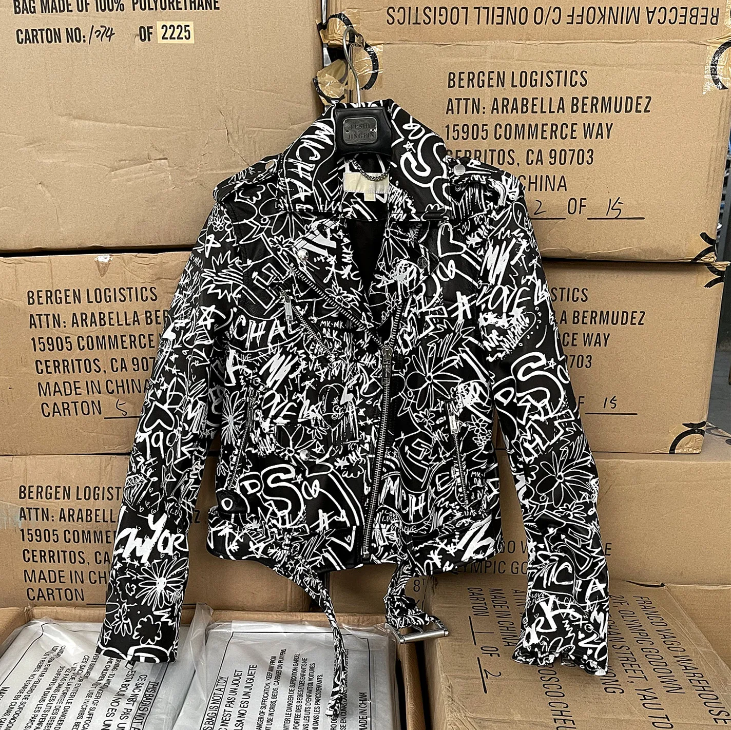 

Graffiti import dye water head layer female sheep skin leather garment leather bomber jackets