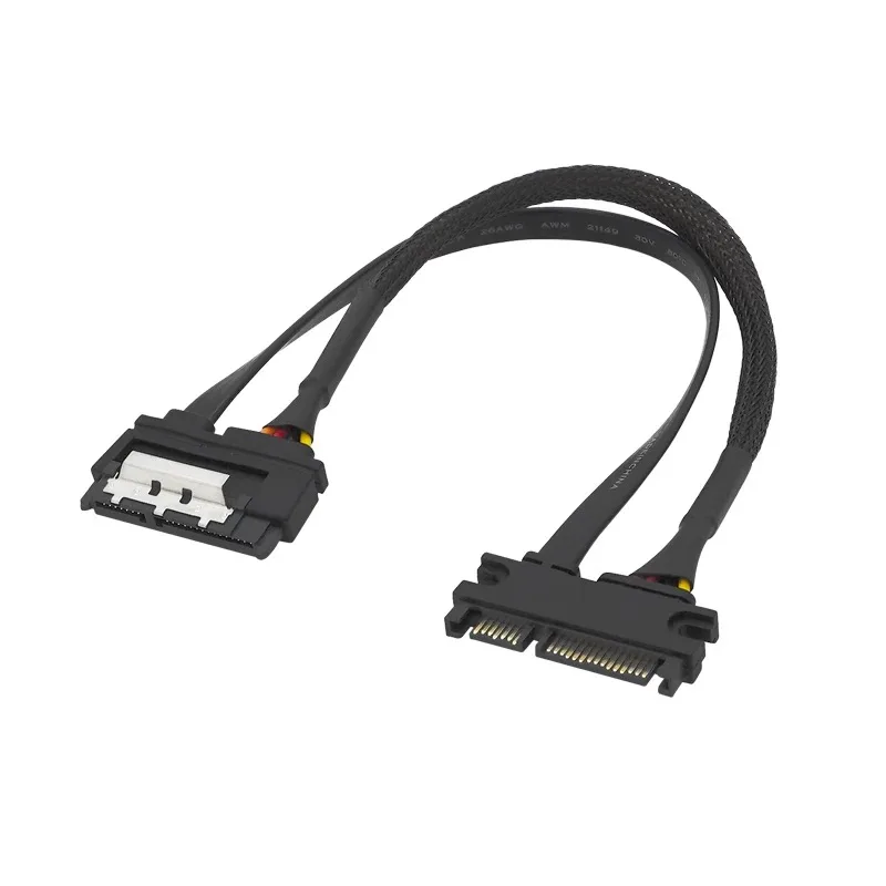 

SATA 22-контактный удлинительный кабель SATA «папа-мама» SATA 3 III 6 Гбит/с 22-контактный разъем «папа-мама» 7+15-контактный SATA Data HDD Мощность 30 см 10 см