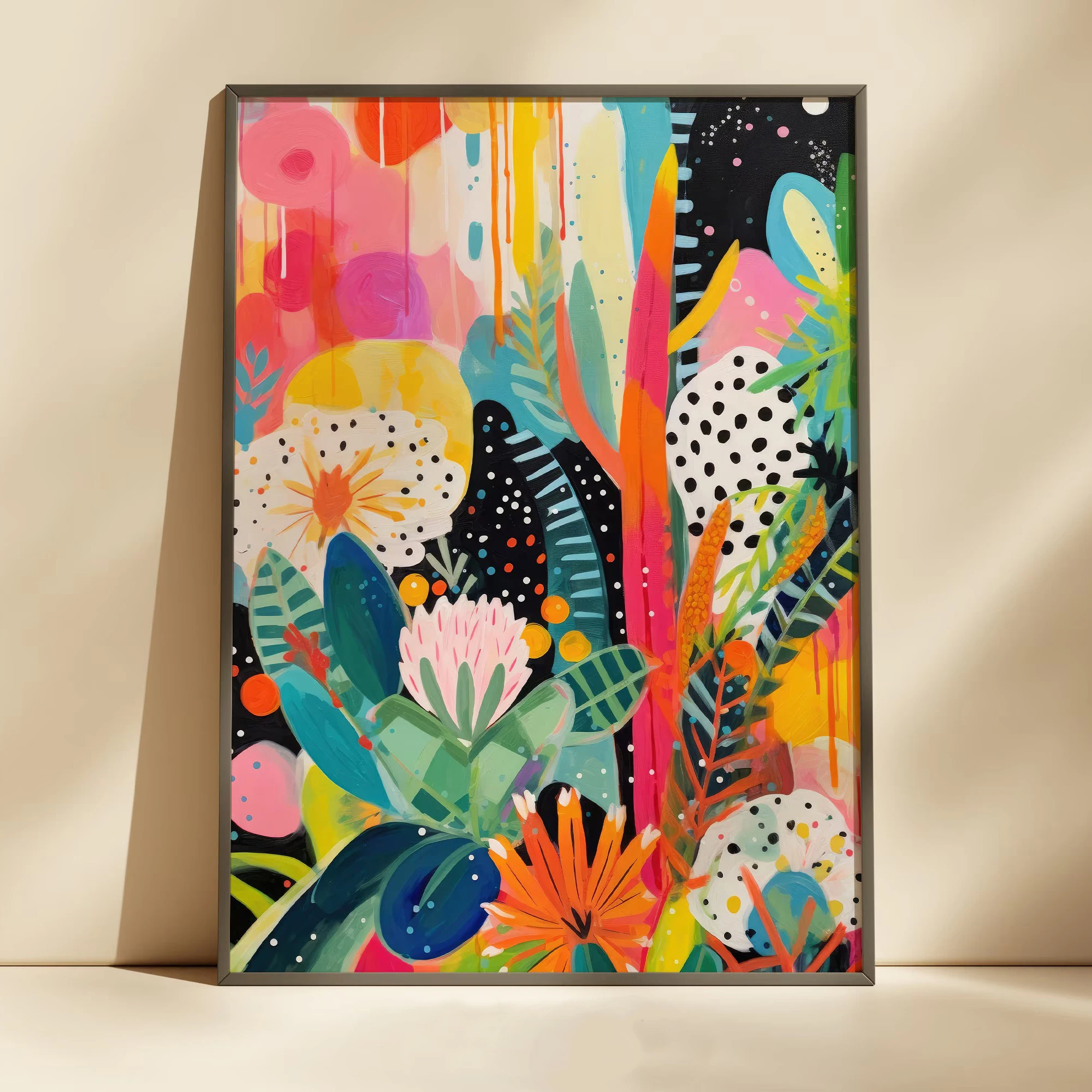 

Maximalism wall art prints Eclectic wall canvas painting decoration poster Abstract wall art Fashion colorful prints Home decor