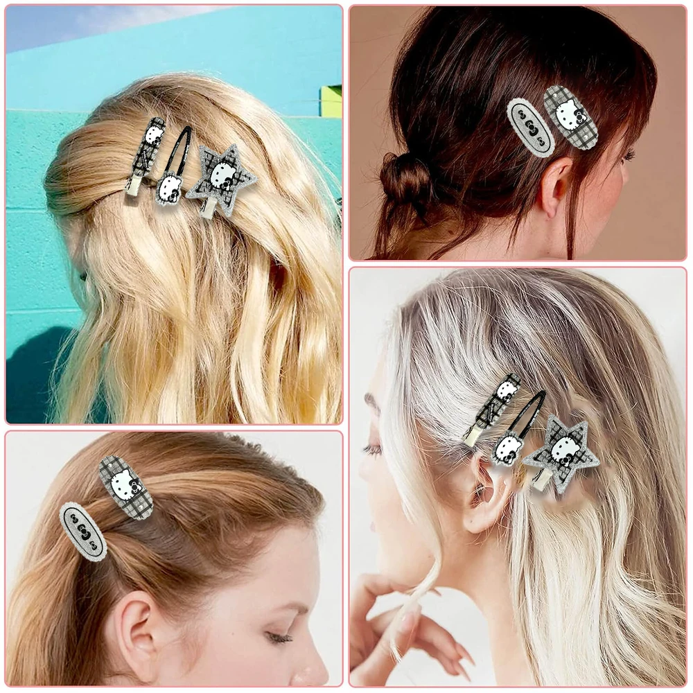 سانريو عقال من القماش على الطراز الكوري لطيف مرحبا كيتي منقوشة عقال فتاة الملحقات بالإضافة إلى نفس لطيف مرحبا كيتي منقار البط cli