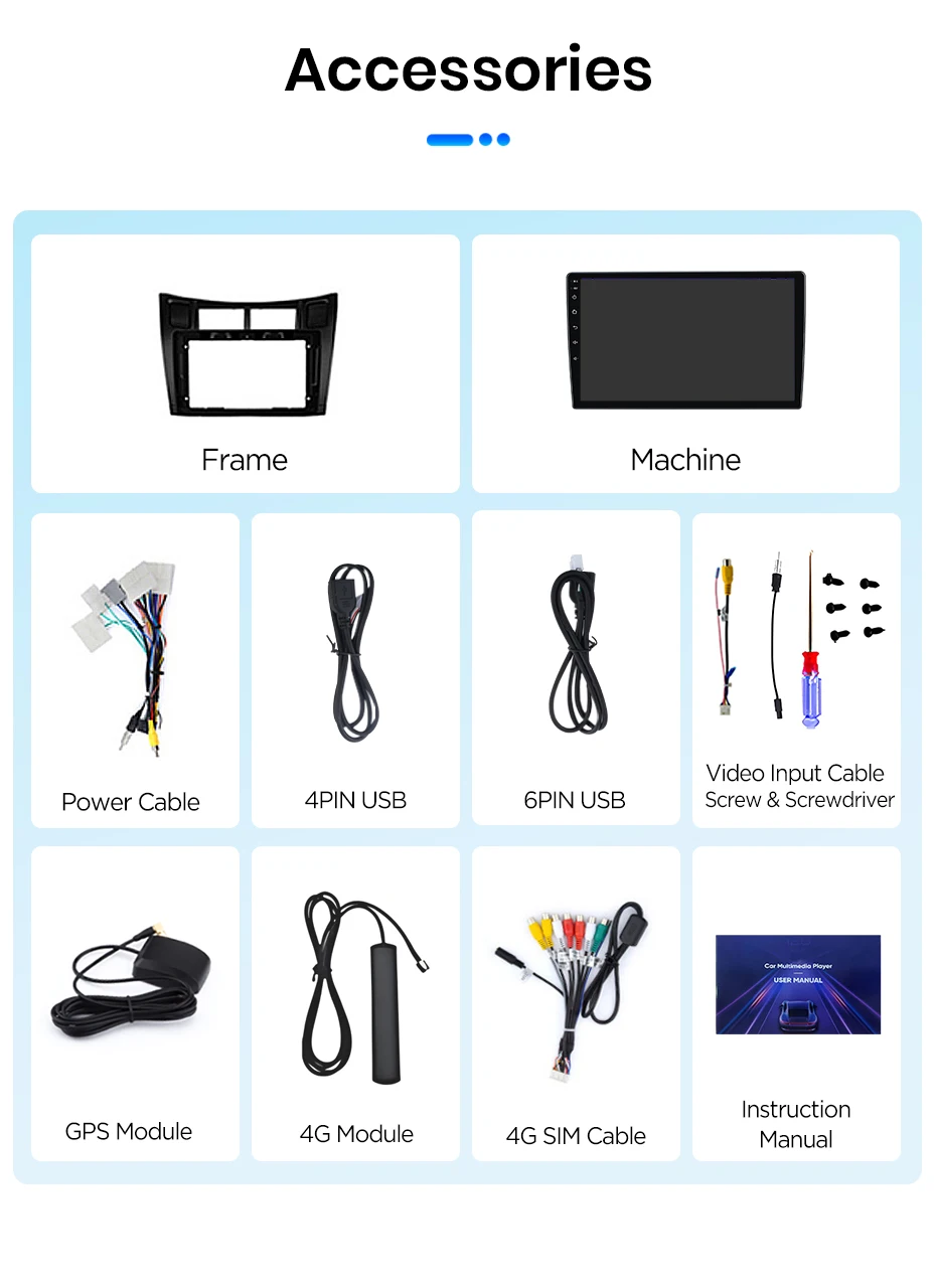 Junsun Android 15 Intelligente Autosysteme für Toyota Yaris Vizi 2005-2012, KI-gestütztes kabelloses CarPlay für Apple Auto – Detail 31