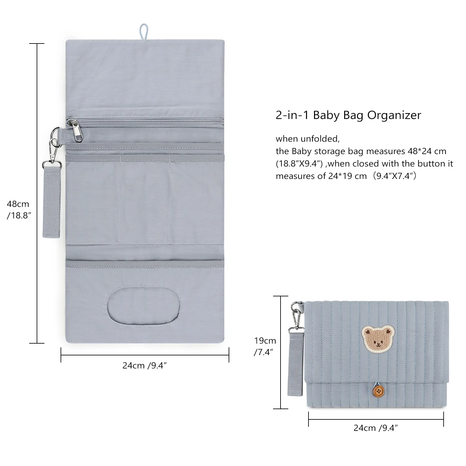 Nuove borse per riporre i pannolini Portatili e carini da appendere, multifunzionali, per l'imballaggio e l'organizzazione della borsa per i pannolini per i viaggi di mamma e del bambino