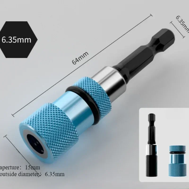 Varilla de conversión rápida de límite Hexagonal magnético fuerte, herramientas de conexión de conversión de acero al cromo vanadio duraderas resistentes a la oxidación