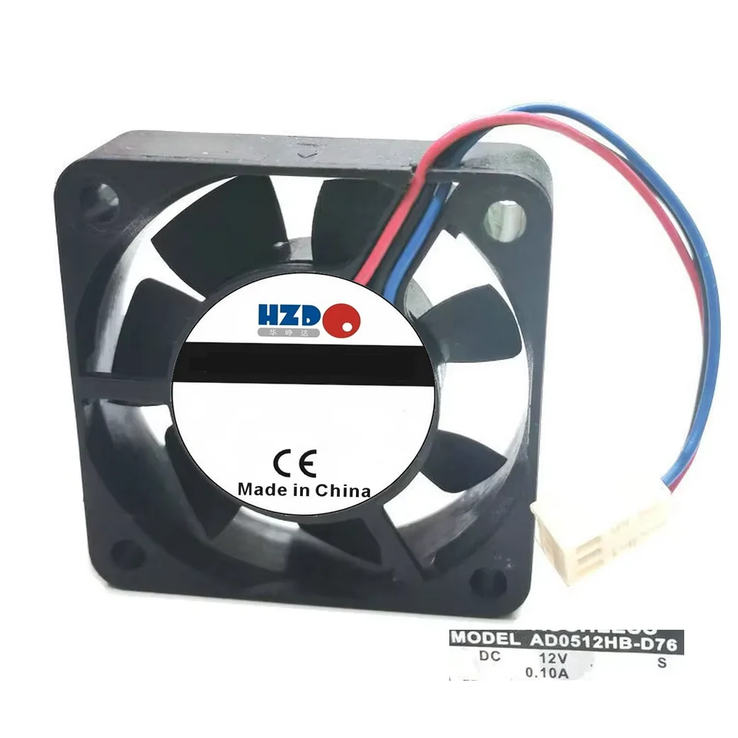 Original AD0512HB-D76 DC12V 0.10A 50x50x15MM 5cm 3lines cooling fan