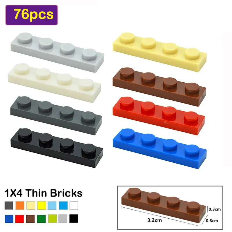 Compatible Assemblage Construction Toys 3710 1x4 Dots DIY Building Blocks Educational Creative Size Thin Figures Bricks 1*4 Toys