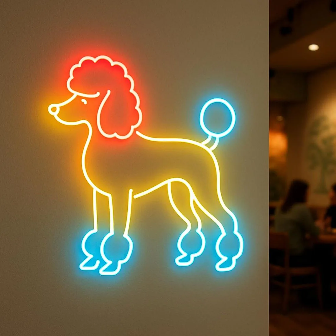 Poodle Neon Sign,Pet Neon Decor,Veterinary Clinic LED Decor,Dog LED Decor,Animal Decor,Gift For Pet Shop,Groomer Gift Idea