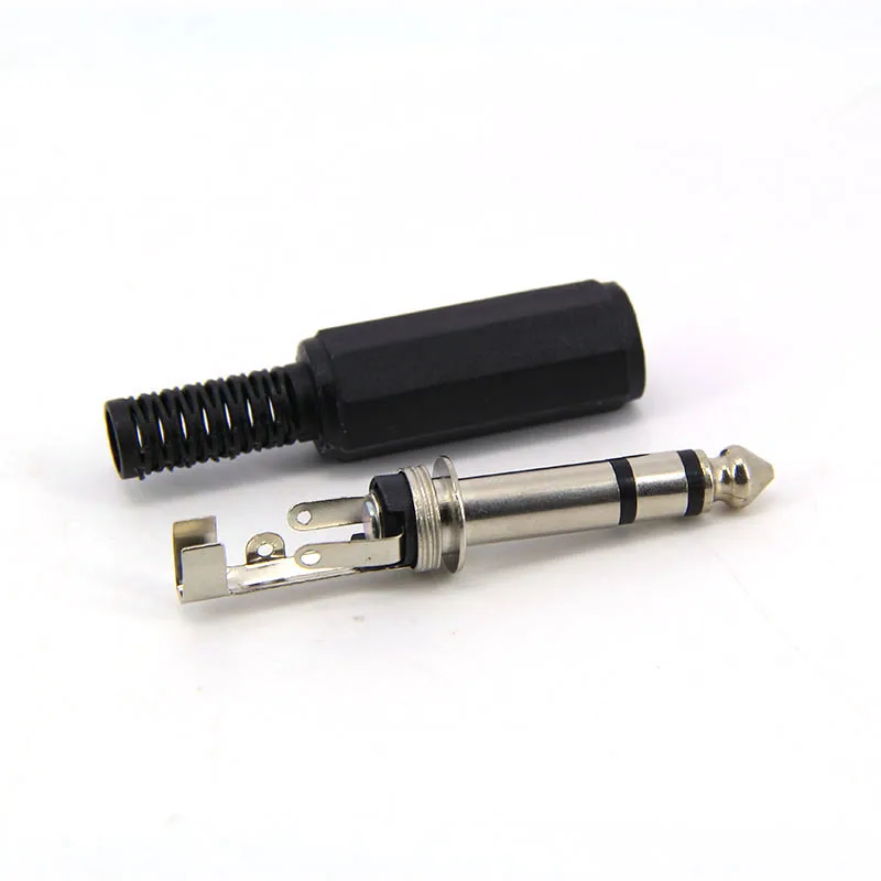 6.35 6.5 Stereo 3 Pole / Mono 2Pole male Plug 6.35mm Amplifier Microphone Plug 6.35mm jack Plug 6.5mm Audio Connector B4