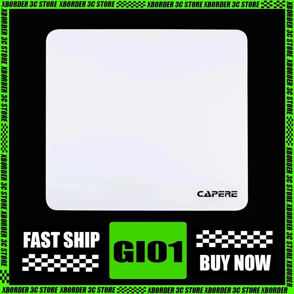 Capere Gl01 Glass Mouse Pad Anti Slip Fully Tempered Smooth Waterproof Black Gaming Mouse Pad E-Sports Minimalist Gaming Gifts